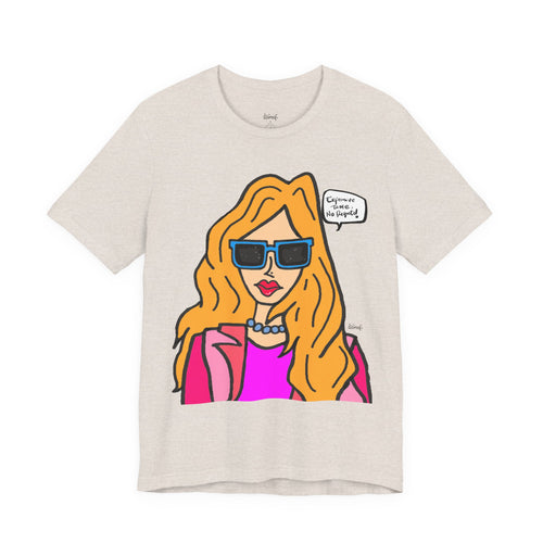 Blonde Woman with Sunglasses T-Shirt | Pop Art Illustration